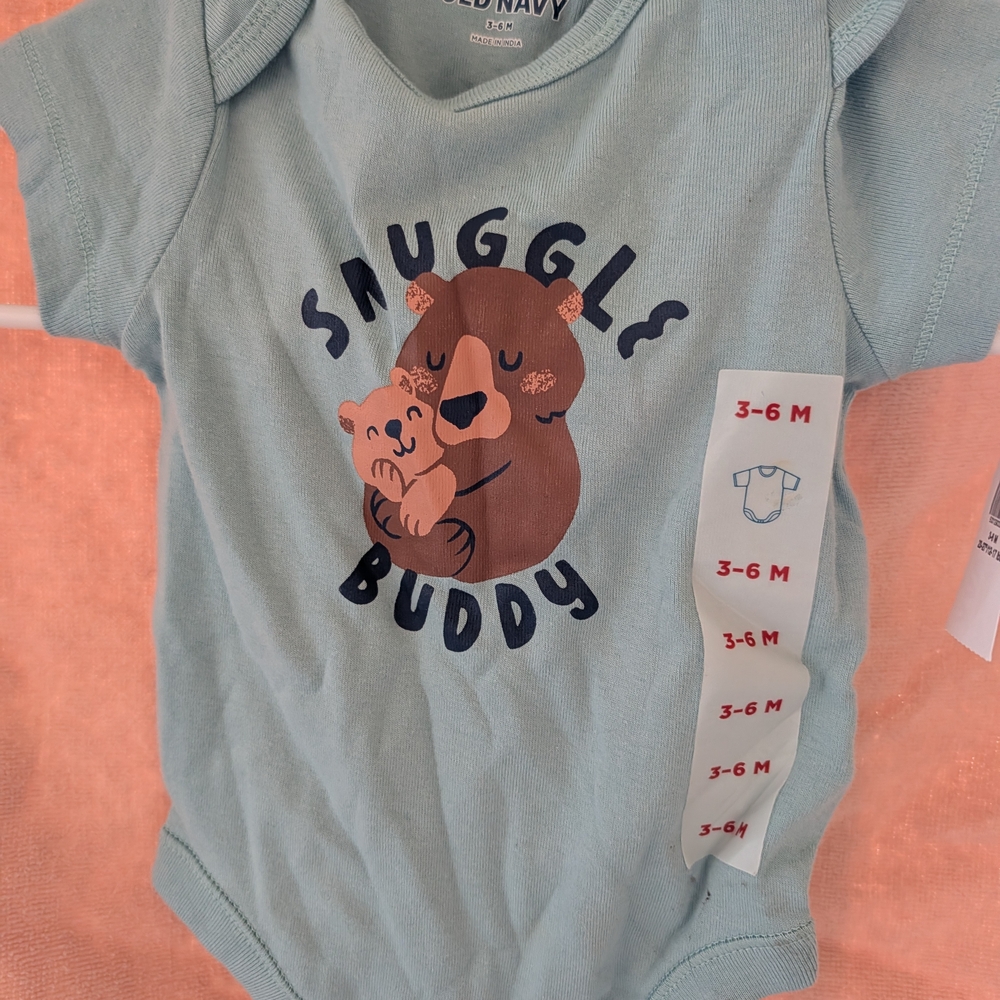 Old Navy Snuggle Buddy Light Blue Bodysuit